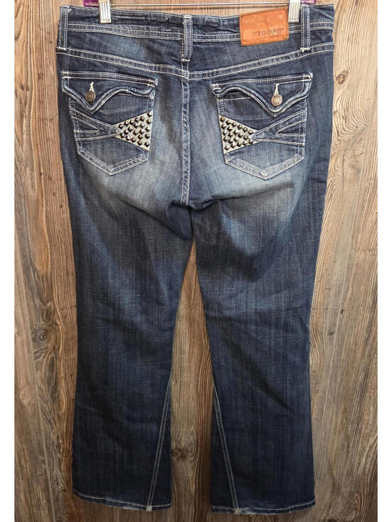 VIGOSS Denim - Vigoss Collection Denim Blue Jeans Women Size 11 (33x32) Fit Boot Cut Studded